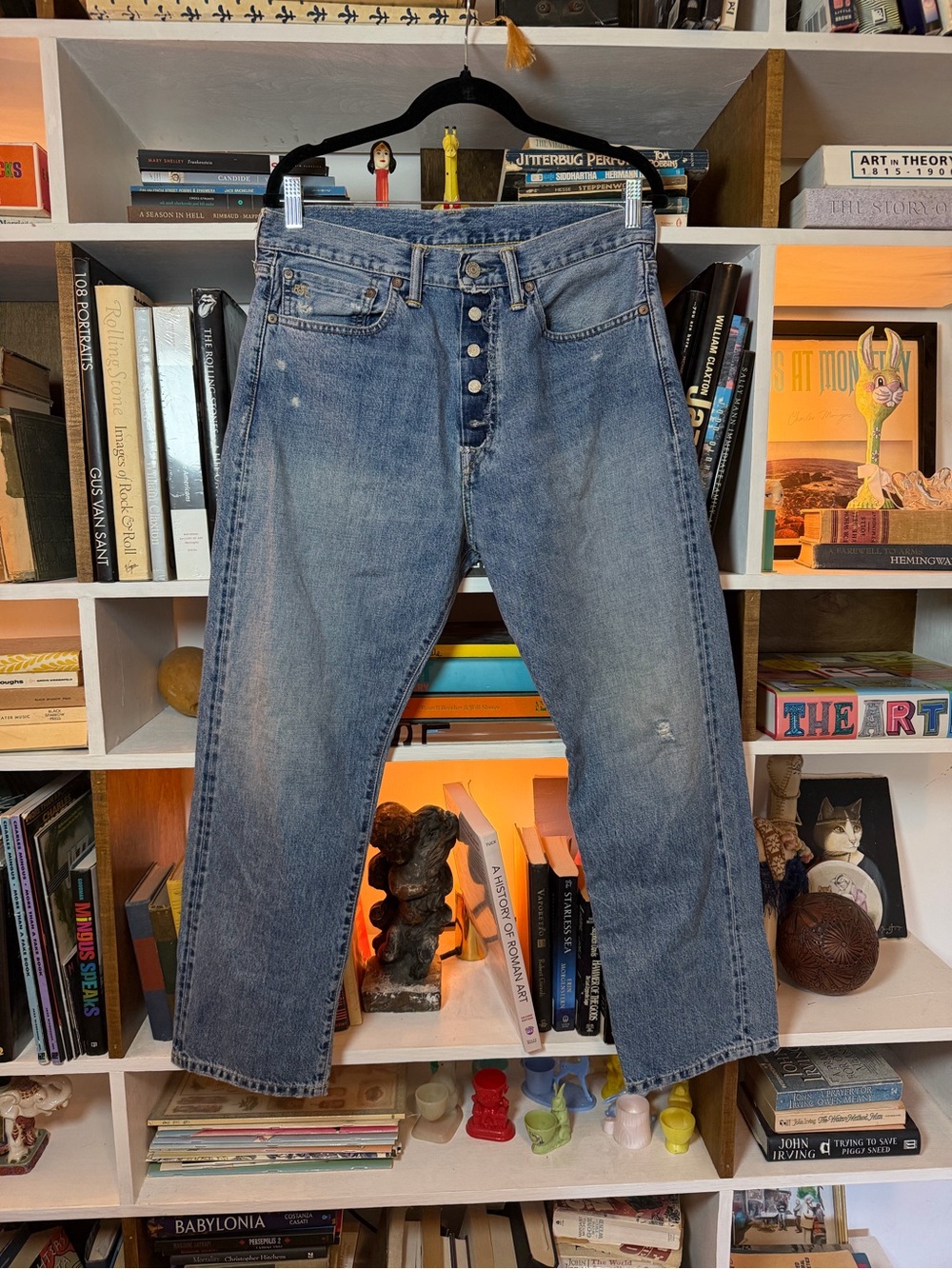 Ralph Lauren RRL Blue Button-Fly Jeans